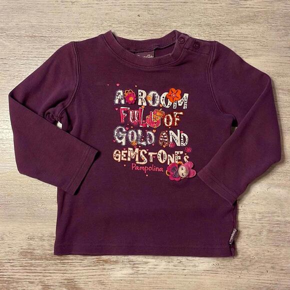 Pampolina Purple Beaded Shirt Size 3T - Picture 1 of 5